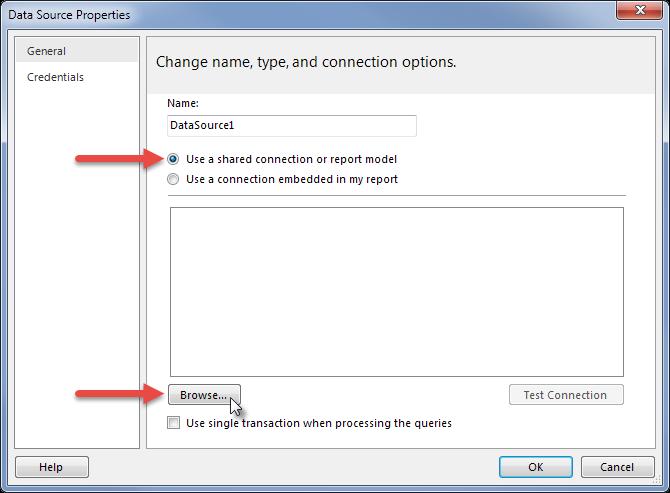 Figure 4-6: Data Source Properties dialog box 11. Next, search for the data source.