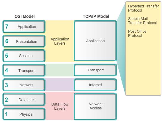 10.2.1.1 Application Layer Protocols Revisited Three application layer protocols that are involved in everyday