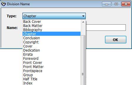 EDITING AN EXISTING DIVISION Right-clicking on the division label allows you to Edit Division and to add other divisions (see next section).