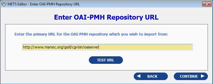 BATCH PROCESSING FROM AN OAI-PMH FEED SELECTING AN OAI-PMH DATA PROVIDER Currently, the OAI-PMH batch processor will accept any OAI-PMH feed which includes 'oai_dc' as a possible metadata prefix.