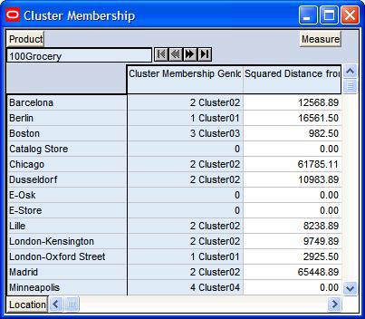Cluster Review Workbook Cluster Results Tab Cluster Membership Worksheet Cluster Membership Worksheet Field Cluster Membership Squared Distance from Centroid Description Displays the positions that