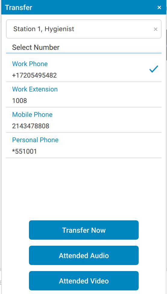 In the above, click on the Personal Phone field to use the transfer to voicemail string, then click Transfer Now. 3-Way Calls If you have an active call, click the Add People icon.