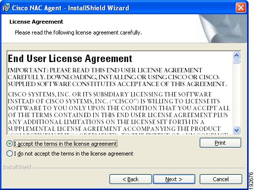 Cisco NAC Agent Chapter 10 Figure 10-8 Cisco NAC Agent InstallShield Wizard Welcome 8.