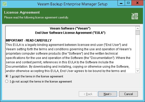 Step 2. Accept License Agreement Read and accept the terms in the license agreement to continue installation.