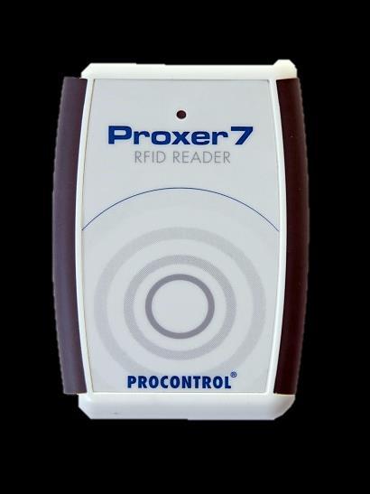 General description The Proxer7 is a proximity card reader, which provides RFID cards and transponders (of various shapes, such as wristbands or keyfobs) to read.
