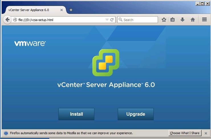 3. 4. Open the vcsa-setup.html file in a browser. Click Install to start the installation. Complete the VMware vcenter Server Appliance deployment wizard. 5. 6.