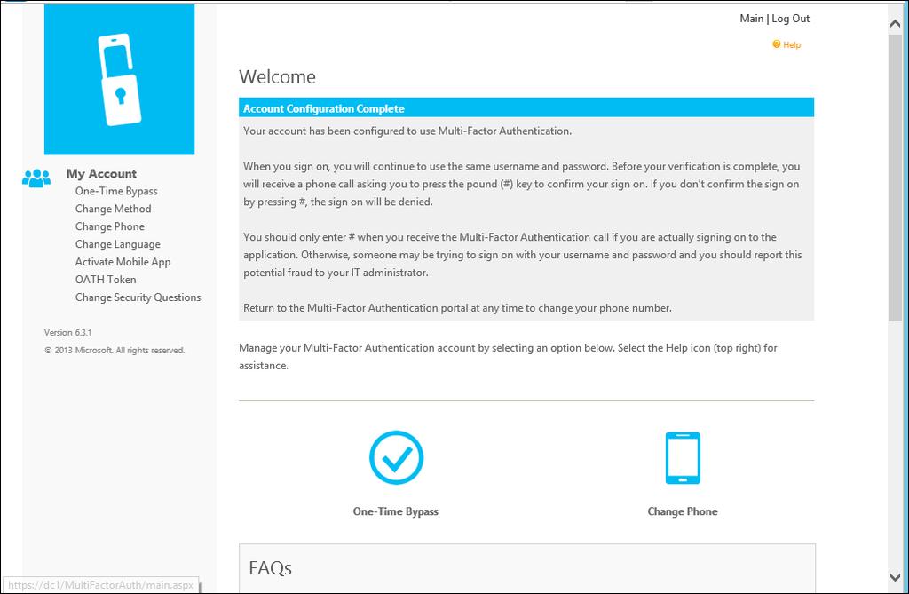 To configure the user portal settings in the Azure Multi-Factor Authentication Server To configure the user portal settings in the Azure Multi-Factor Authentication Server 1.