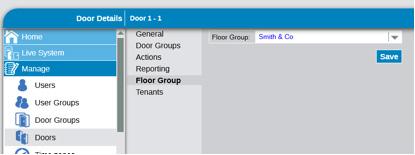 Step 4. The next step is to create an Elevator Group. Select the Elevator Groups tab. Click the Add Elevator Group button on the top right. Assign the Elevator group a name.
