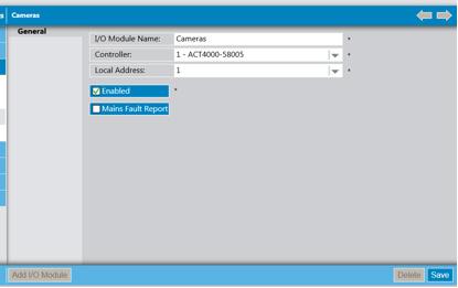 Give the Input/Output Module a name and assign it a controller and the local address.