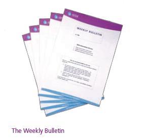 Current awareness services One of the key aspects of the service is our Weekly Bulletin.