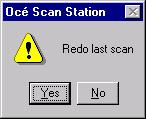 3 If you decided to resume the interrupted scan job where you left, the following window will appear: 2384-144 [36] Selecting to redo the scanning of