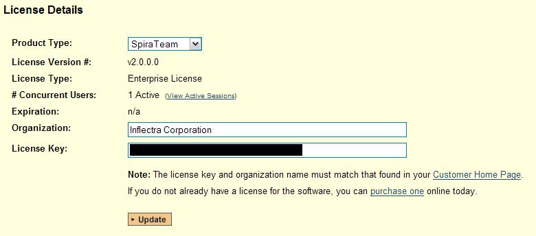 actual license key code and finally the number of users concurrently logged-in. This last piece of information is useful as it helps administrators track down how many licenses are currently in use.