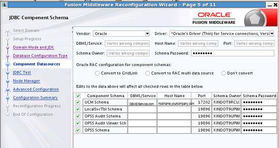 schema, 12c database details to load the new prefix_stb schema, and to ensure prefix_ocs and