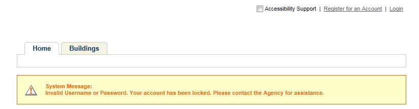 Locked Account Your DOB NOW: Inspections account will lock after 5 failed login attempts within a 1 hour period.