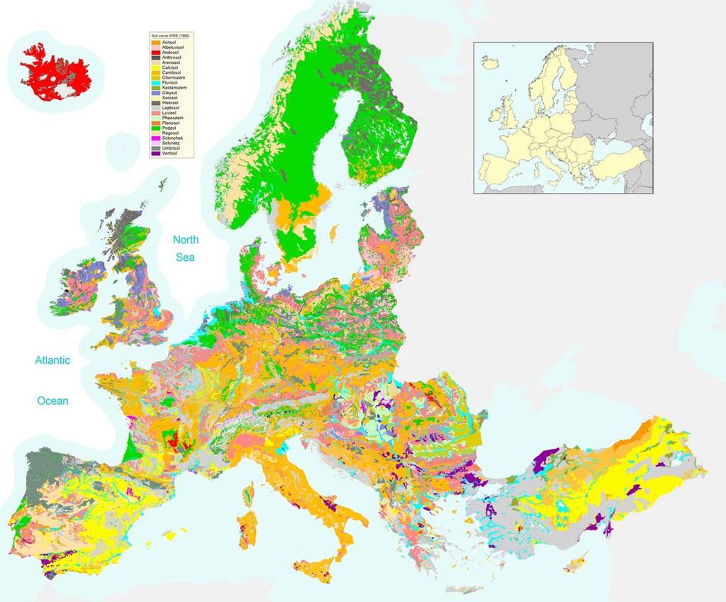 Soil Portal & European Soil Database Vector Data Raster