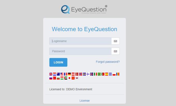 4.1. Log In To access EyeQuestion, enter the URL into your browsers address bar. A login screen where your credentials can be filled out should be visible upon entering the correct URL.
