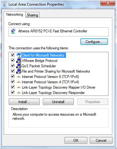 To access this dialog box in Windows 7 or Vista, open the Control Panel, choose Network and sharing Center, choose