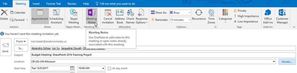 OUTLOOK Each of the major facets of Outlook - email, calendar, contacts, and tasks - has a valuable integration with OneNote.