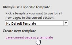 Templates... > Save current page as a template.