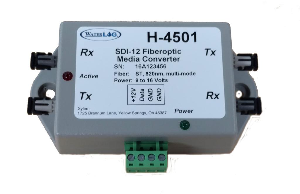Introduction Installation The H-4501 and ST fiberoptic connectors are not weather tight. The H-4501 must be installed in a protected location or a weather tight enclosure.