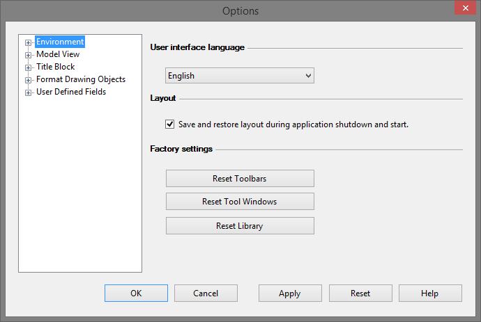 Print Bosch Rexroth AG 101/119 10 Option Dialog Option Dialog 10.1 General In the option dialog, certain program options can be set.