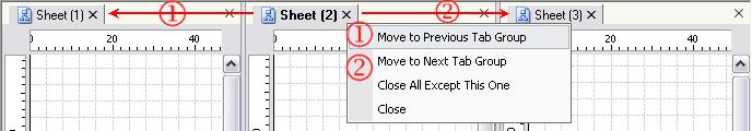 18/119 Bosch Rexroth AG Print Description of the User Interface An other possibility to move a document window is provided in the tab context menu.