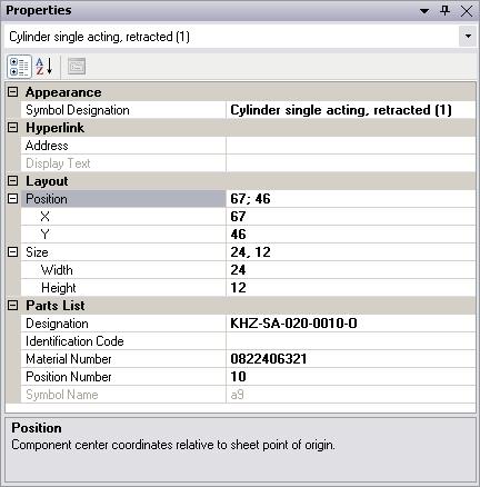 Print Bosch Rexroth AG 71/119 Model View Fig. 5-24: 5.5.2 Properties of Components The properties dialog shows the properties of an object and allows for the editing of the properties.