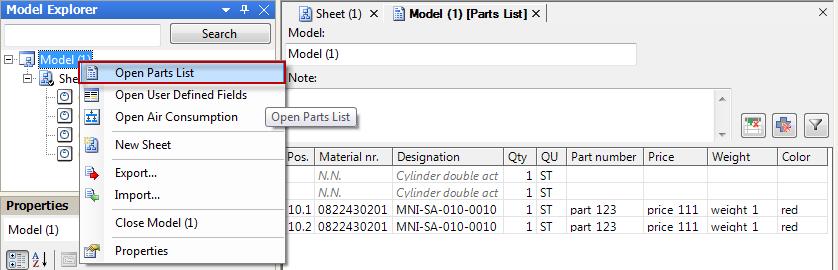 Print Bosch Rexroth AG 87/119 7 Parts List 7.1 General Parts List The parts list shows the components and accessories of a model that have been used in the form of a list.
