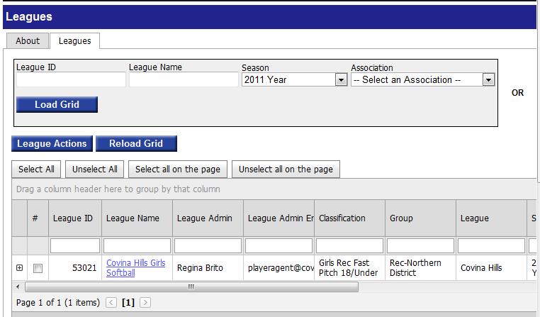 Registration Extract Process In the SEASON bar, select 2012 Year Then click LOAD