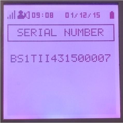 2 Serial number In Serial number you can read the serial number. 5.7.