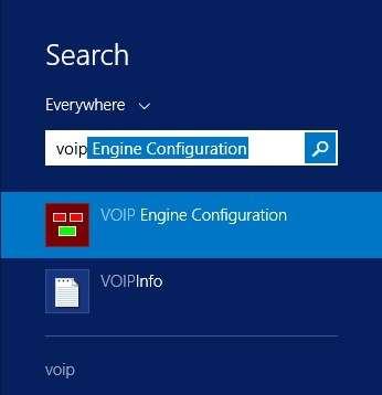 6.2. Launch VoIP Engine Configuration From the Engage server, enter voip anywhere on the desktop to locate VOIP Engine Configuration.