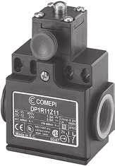 Limit switches with pull button reset DP_R series 50 mm. polymeric limit switches - IP 65 2 cables entries Cable inlets DP1: PG 13.