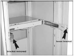 Instruction Manual 5. Remove both of the rear brackets. The front brackets now hold the assembled drawer. 6.