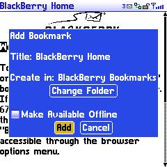 4: Browser The new application is added to your handheld. Using bookmarks You can save the addresses of your favorite web pages as bookmarks. Bookmarks appear in the browser, on the Bookmarks screen.