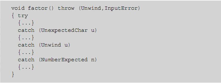 Exception Handling and Environments Example: