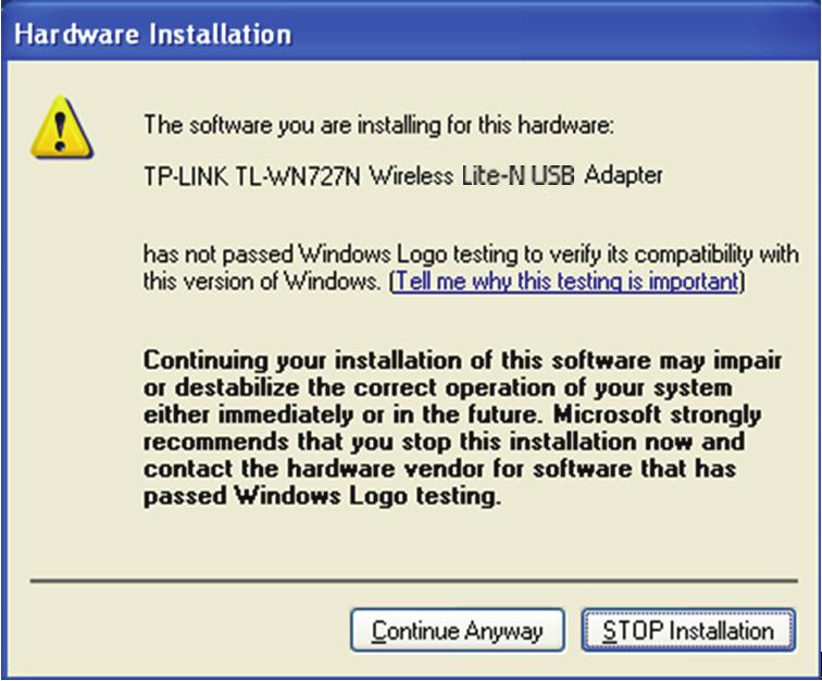 7. The following screen for installing will appear.