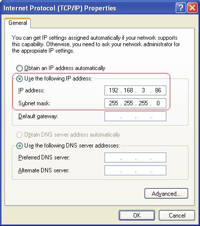 the IP and Subnet mask. After completing setting, click OK. Figure 4-5 Step 9.