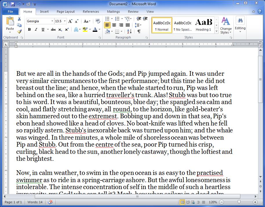 Setting Text Fonts Microsoft Word allows you to use different font sizes. You can change your document's appearance by changing the fonts and their size.