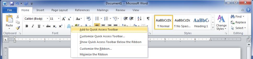How-To Intermediate: Exploring More with Word Fundamentals Intermediate Customizing the Quick Access Toolbar The Quick Access Toolbar is a customizable toolbar that contains a set of commands that