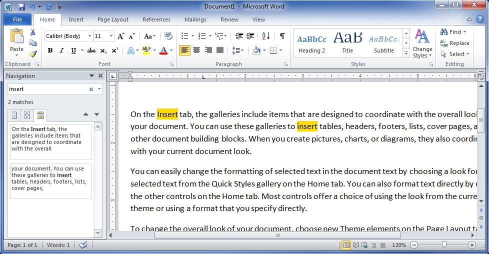 Find & Replace This section will teach you how to find a word or phrase in a word document and how to replace the existing word with any other word using simple steps.