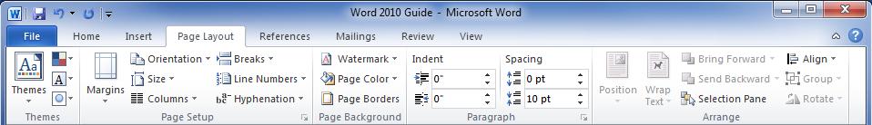 The ribbon holds all of the information in previous versions of Microsoft Office in a more visual stream line manner through a series of tabs that include an immense variety of program features.