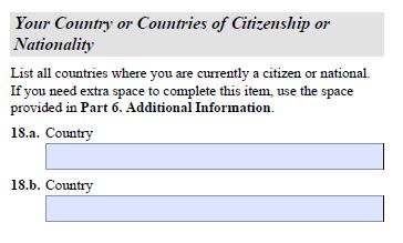 Enter your country of Citizenship.