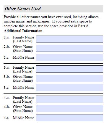 If your name does not fit, please add the full name as an addendum on page 7 of the