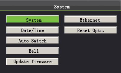 7 System Setting 7.1 System Setting Set system parameters to meet user requirements to the greatest extent in terms of functions and display. Press M/OK on the initial interface.