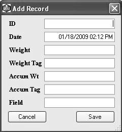 View will display the history of information retrieved that was did not conform to Print formats 1-6. Add/Edit Records This allows you to Delete, Edit or Add New records.