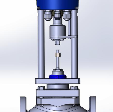 4: Extend Actuator by hand and lift valve stem to meet Actuator coupling.