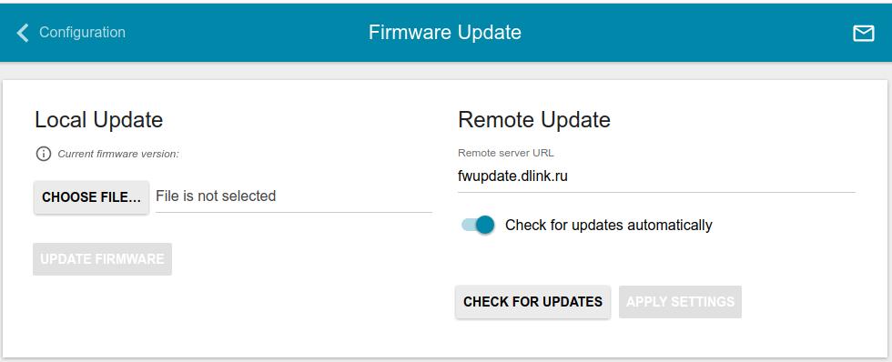 Firmware Update On the System / Firmware Update page, you can update the firmware of the extender and configure the automatic check for updates of the extender's firmware.
