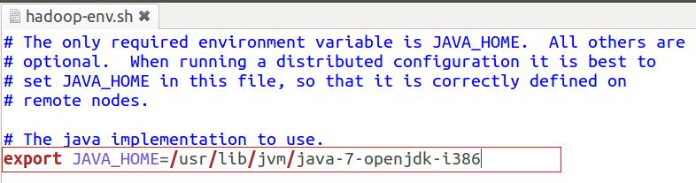 export JAVA_HOME=/usr/lib/jvm/java-7-openjdk-i386 2.