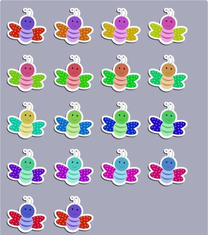 There are 18 ready tones available for each clipart and you could use the color of your choice depending on your page setup by double clicking on the