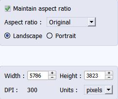 Change the aspect ratio by clicking on the Aspect Ratio box and select